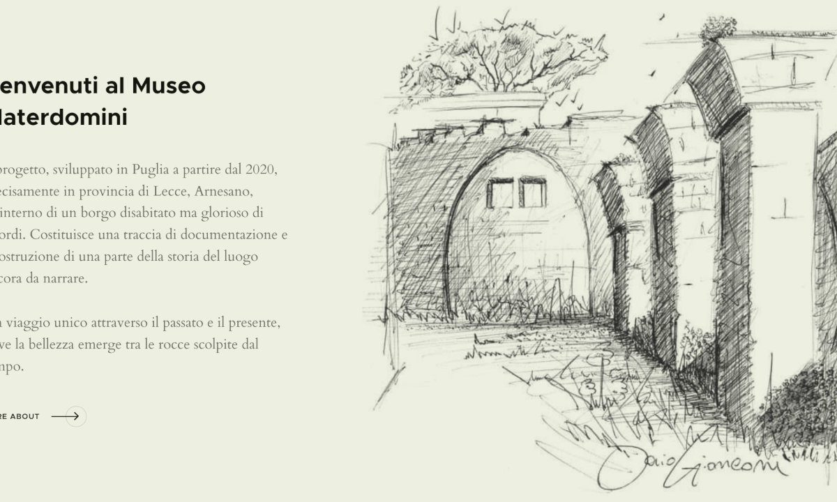 Materdomini Museum website Content Management