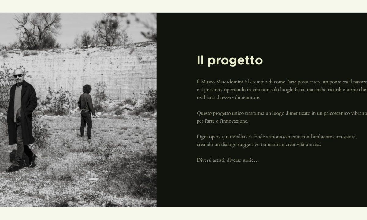 Materdomini Museum website Content Management